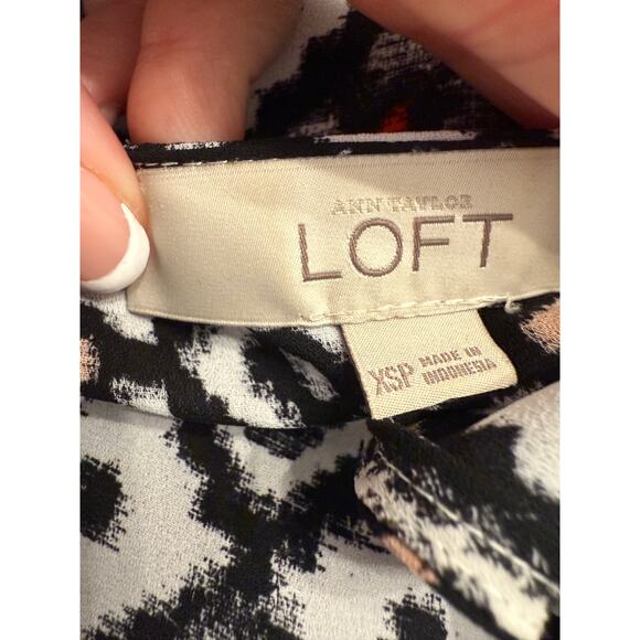 Loft Women's Petite XS Boho Colorful Abstract Print Racerback Tank Top Beach - Picture 6 of 9